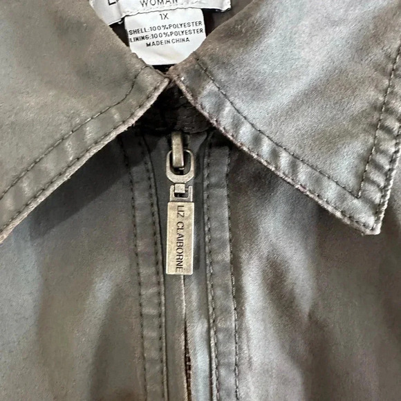 Liz Claiborne Vest full zip green size 1X - Picture 4 of 11